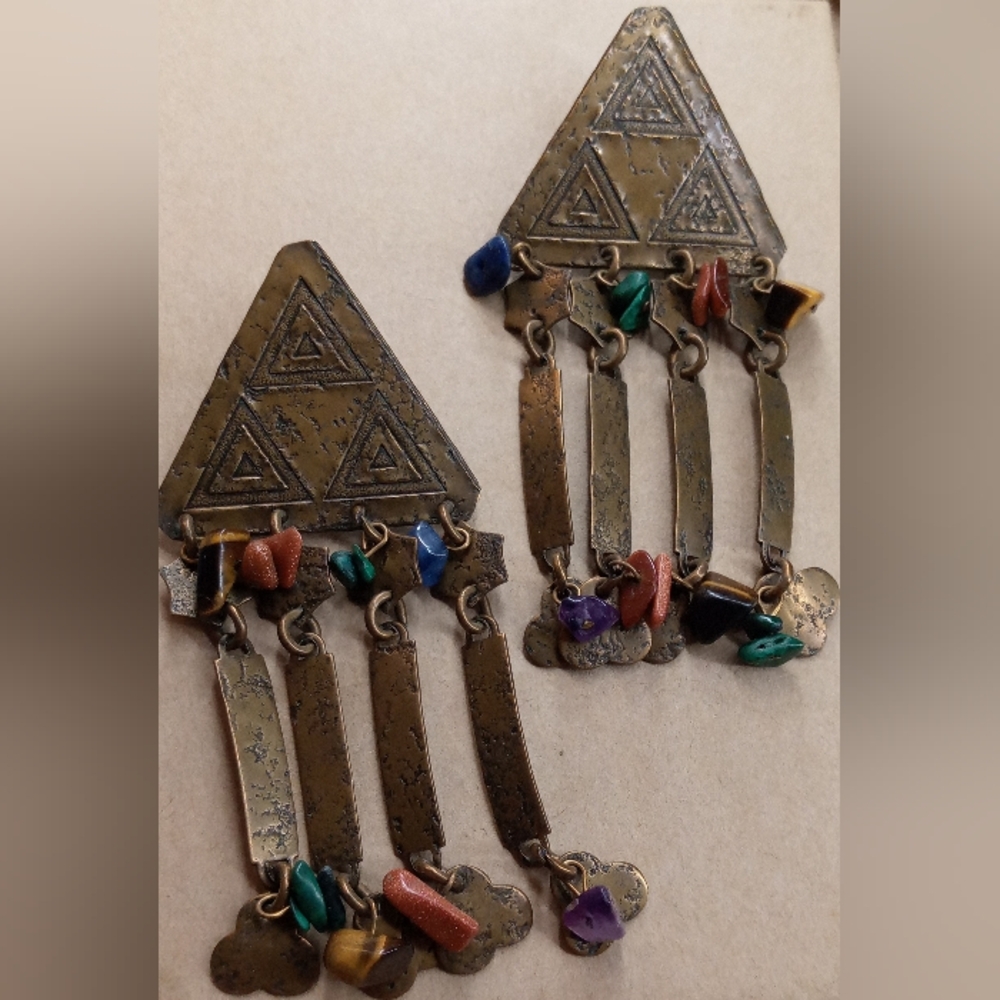 Earrings with Natural Stones